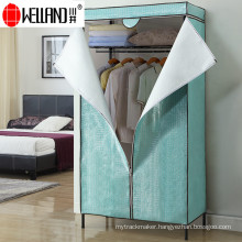 Modern Furniture Design DIY Corner Bedroom/Living Room Wardrobe with Non-Woven Cover